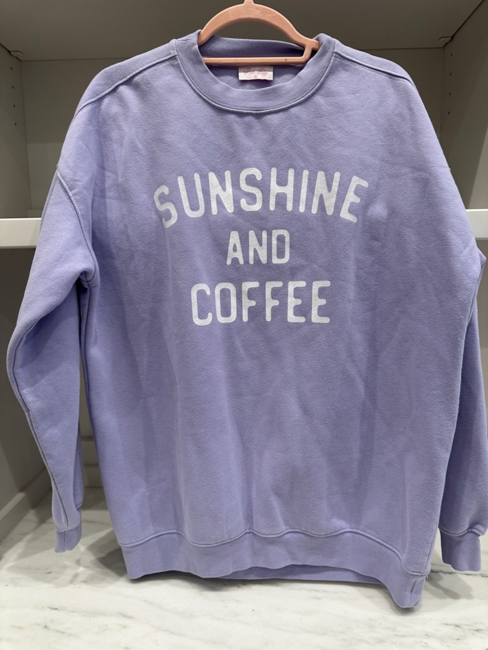 Pink Lily Lavender "Sunshine and Coffee" Sweatshirt
